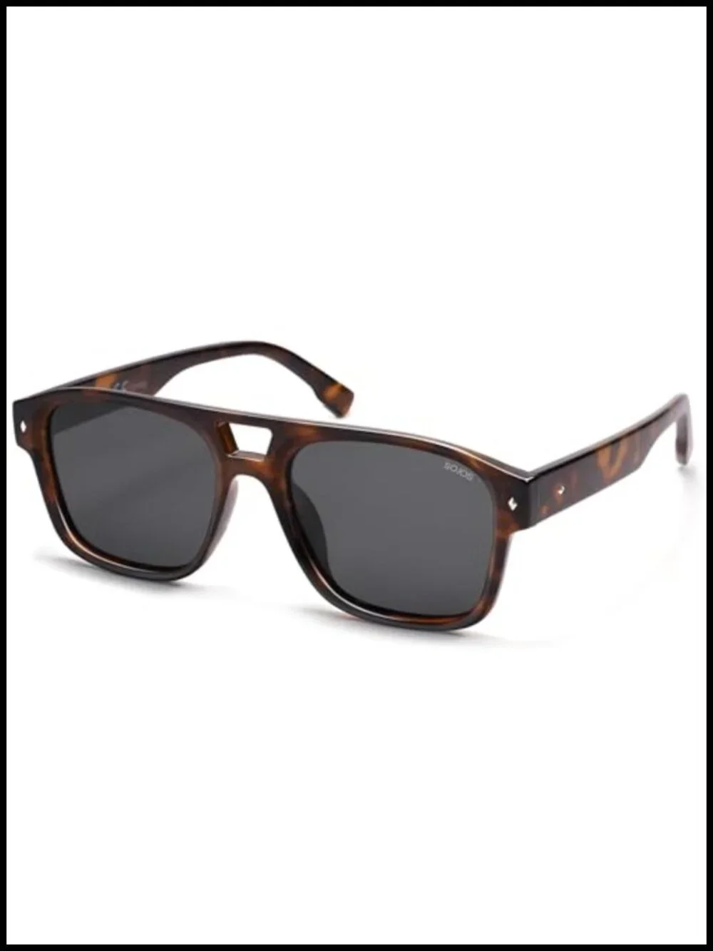 Retro Square Polarized Aviator Sunglasses with UV400 TAC Lenses